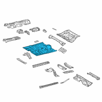 OEM 2014 Toyota Venza Front Floor Pan Diagram - 58111-0T010