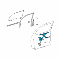 OEM 2007 Toyota Sienna Window Regulator Diagram - 69801-AE010