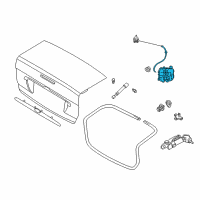 OEM 2000 Ford Focus Latch Diagram - 6S4Z-5443150-F