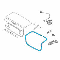 OEM 2003 Ford Focus Weatherstrip Diagram - 1S4Z-5443720-BA