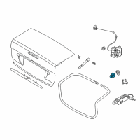 OEM 2003 Ford Focus Lock Cylinder Diagram - YS4Z-5443505-BB