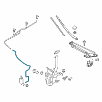 OEM 2014 Ford Fusion Washer Hose Diagram - DS7Z-17K605-A