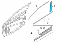 OEM Hyundai Ioniq 5 GARNISH ASSY-DR FRAME RH Diagram - 82260-GI010