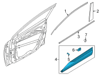 OEM Hyundai Ioniq 5 GARNISH ASSY-FR DR SIDE RH Diagram - 87722-GI100