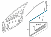 OEM 2022 Hyundai Ioniq 5 W/STRIP ASSY-FR DR BELT O/S LH Diagram - 82210-GI010