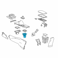 OEM 2018 Toyota C-HR Rear Cup Holder Diagram - 55619-F4010
