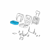 OEM 2003 Ford Explorer Seat Cushion Diagram - 3L2Z-7863841-AA