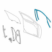 OEM 2015 Cadillac XTS Run Weatherstrip Diagram - 23454475