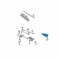 OEM 2004 Honda Accord Motor, Front Wiper Diagram - 76505-SDA-A11