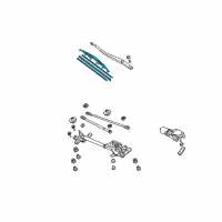 OEM 2005 Honda Accord Blade, Windshield Wiper (650MM) (Driver Side) Diagram - 76620-SDA-A01