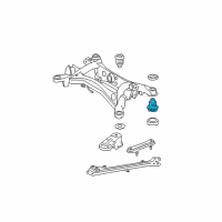 OEM 2009 Lexus GS350 Cushion, Rear Suspension Member Body Mounting, Rear Diagram - 52275-30130