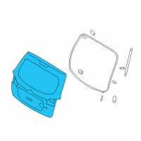 OEM Hyundai Santa Fe Panel Assembly-Tail Gate Diagram - 73700-0W510