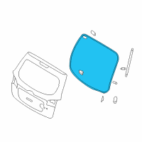 OEM 2012 Hyundai Santa Fe Weatherstrip-Tail Gate Opening Diagram - 87321-0W000