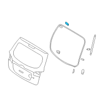 OEM 2007 Hyundai Santa Fe Hinge Assembly-Tail Gate Diagram - 79710-2B000