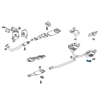 OEM 2018 Chevrolet Traverse Muffler W/Tailpipe Hanger Diagram - 84160333