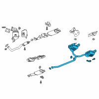 OEM 2019 Buick Enclave Muffler W/Tailpipe Diagram - 84925265