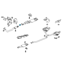 OEM Cadillac Center Muffler Gasket Diagram - 23161602