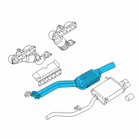 OEM 2002 BMW Z3 Front Silencer Diagram - 18-10-7-503-767