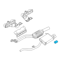 OEM 2000 BMW Z3 Tailpipe Trim, Chrome Diagram - 18-12-0-000-794