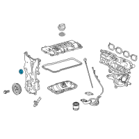 OEM 2014 Toyota Prius C Front Cover Seal Diagram - 90311-25033