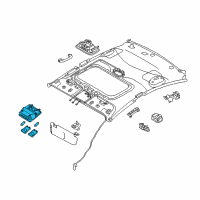 OEM 2018 Kia Forte Lamp Assembly-OVERHEADEAD Console Diagram - 92800A7000ED