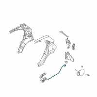 OEM Kia Rio5 Catch & Cable Assembly-F Diagram - 815901G200