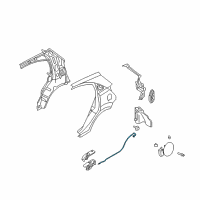 OEM 2007 Kia Rio5 Catch & Cable Assembly-F Diagram - 815901G201