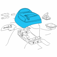OEM Chevrolet S10 CONSOLE, Seat Separator Console Diagram - 15966594