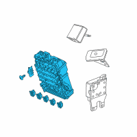 OEM 2013 Honda Civic Box Assembly, Fuse Diagram - 38200-TR2-A02