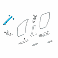 OEM 2020 Acura MDX Garnish Assembly, Right Front Pillar (Sandstorm) Diagram - 84101-TZ5-Y03ZA