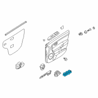 OEM 2010 Kia Soul Power Window Main Switch Assembly Diagram - 935702K000WK