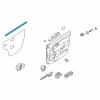 OEM 2011 Kia Soul WEATHERSTRIP-Front Door Belt Inside Diagram - 822312K000WK