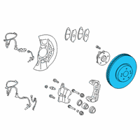 OEM 2018 Lexus RX350L Disc, Front Diagram - 43512-48130