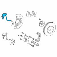 OEM Toyota Camry Caliper Support Diagram - 47722-33390