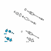 OEM Lexus Boot Kit, Front Drive Shaft, In & Outboard, RH Diagram - 04427-50020