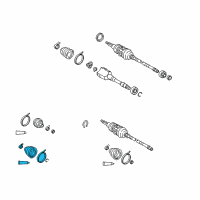 OEM 2014 Lexus LS460 Boot Kit, Front Drive Shaft Diagram - 04437-50040