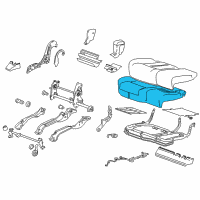 OEM 2012 Cadillac SRX Pad Asm-Rear Seat Cushion Diagram - 25981155