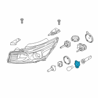 OEM Kia Front Turn Signal Lamp Holder Assembly Diagram - 921603K000