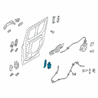 OEM Ford Transit Connect Handle, Inside Diagram - DT1Z-6122667-AC