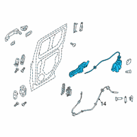 OEM 2017 Ford Transit Connect Latch Assembly Diagram - DT1Z-61264A26-AP