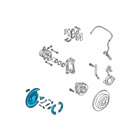 OEM 2010 Hyundai Santa Fe Brake Assembly-Parking Rear, LH Diagram - 58250-2P100