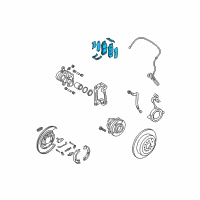 OEM 2010 Hyundai Santa Fe Rear Disc Brake Pad Kit Diagram - 58302-0WA00