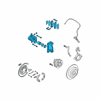 OEM 2014 Kia Sorento Rear Wheel Brake Assembly, Left Diagram - 582101U500