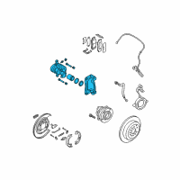 OEM 2011 Kia Sorento Rear Brake Caliper Kit, Left Diagram - 583100WA00