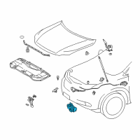 OEM 2014 Lexus RX450h Hood Lock Assembly Diagram - 53510-0E021