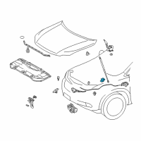 OEM 2012 Lexus RX350 Bracket, Hood Support, RH Diagram - 53481-0E040