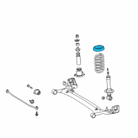 OEM 2004 Toyota Matrix Upper Spring Insulator Diagram - 48257-02040