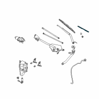 OEM Infiniti FX35 Windshield Wiper Blade Assist Refill Diagram - 28895-CG010