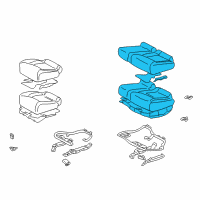 OEM 2001 Lexus LS430 Cushion Assembly, Rear Seat Diagram - 71470-50230-B0