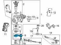 OEM 2016 GMC Sierra 3500 HD Pitman Arm Diagram - 84089951